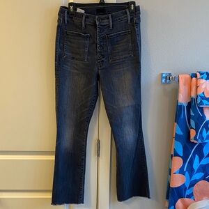 MOTHER The Patch Pocket Hustler Ankle Fray